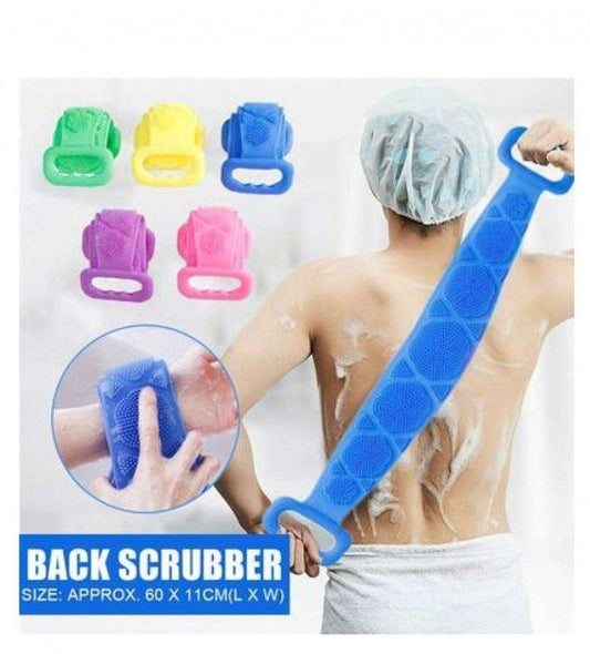 Silicon body scrubber Blue double sided exfoliator
