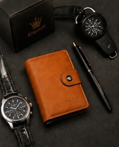 Premium PU Leather Pop-Up Wallet for Men