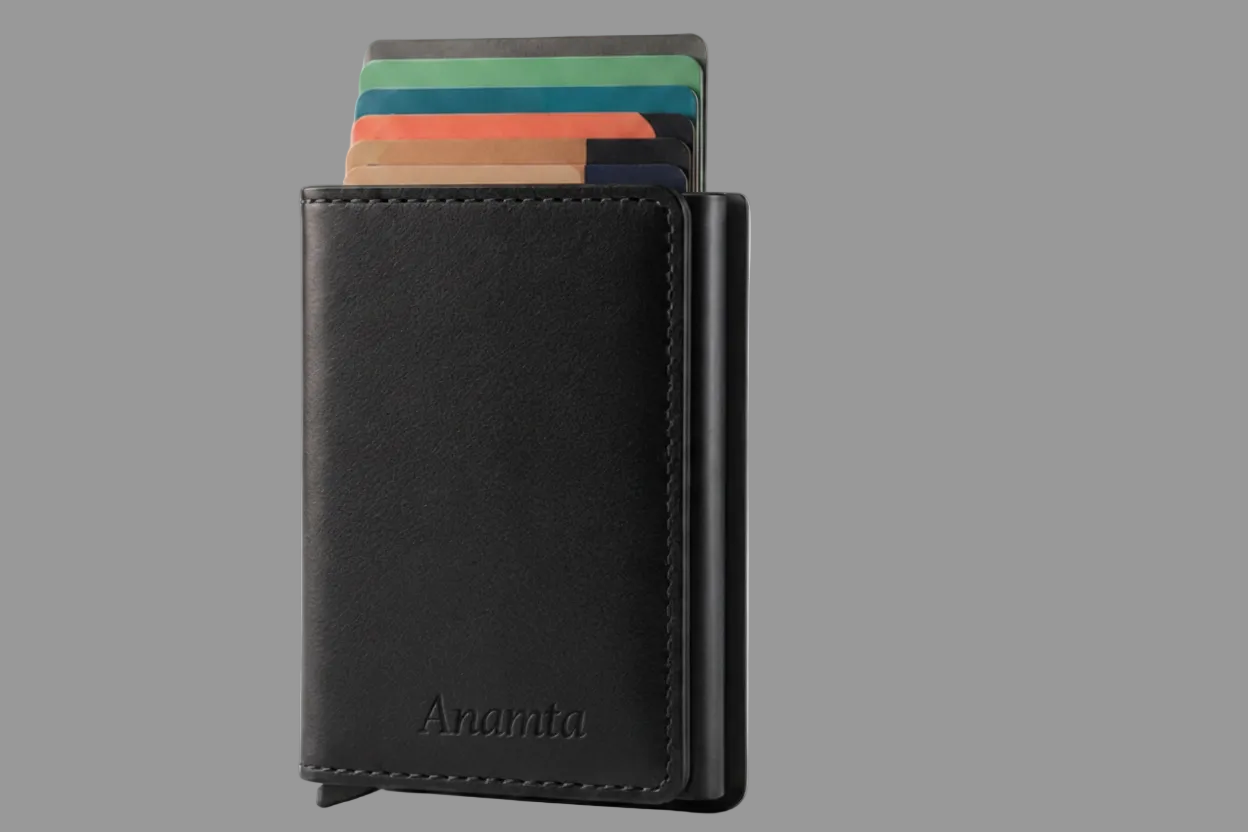PU Leather Wallet & Pop up card holder