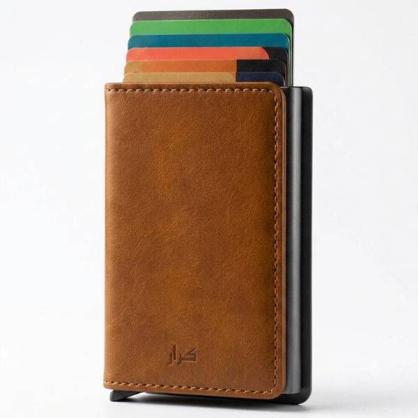PU Leather Wallet & Pop up card holder