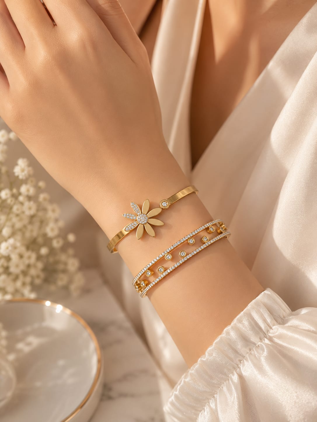 Luxury Crystal Charm Bracelets And Necklace full Set for Women