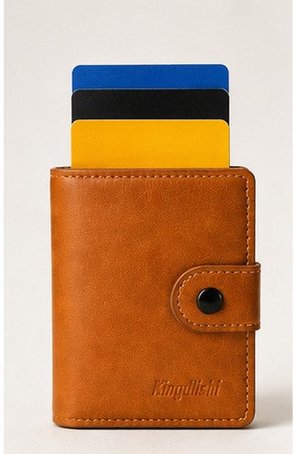 Premium PU Leather Pop-Up Wallet for Men