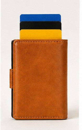 Premium PU Leather Pop-Up Wallet for Men