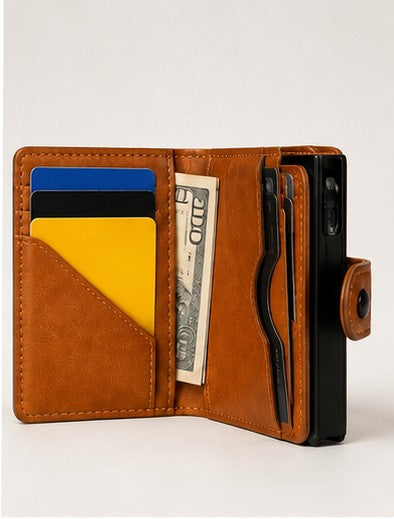 Premium PU Leather Pop-Up Wallet for Men