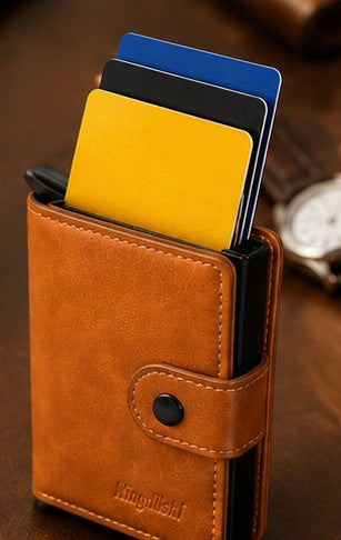 Premium PU Leather Pop-Up Wallet for Men