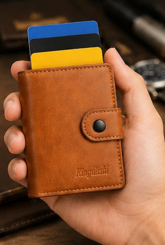 Premium PU Leather Pop-Up Wallet for Men